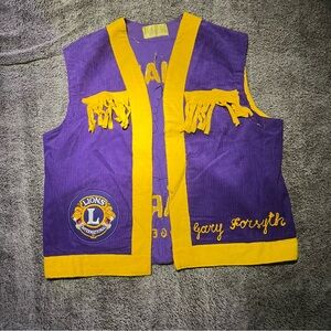 True vintage Lions club corduroy vest